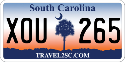SC license plate XOU265