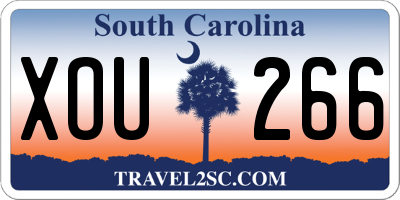 SC license plate XOU266