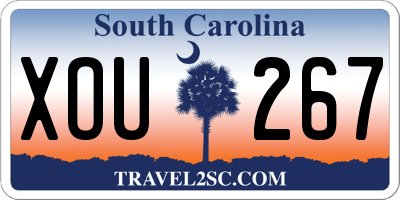 SC license plate XOU267