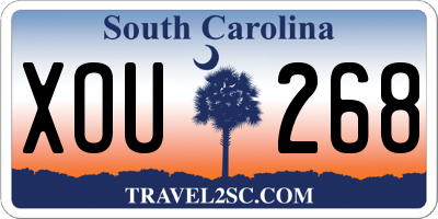SC license plate XOU268