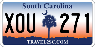 SC license plate XOU271