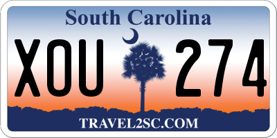 SC license plate XOU274