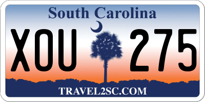 SC license plate XOU275