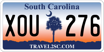 SC license plate XOU276