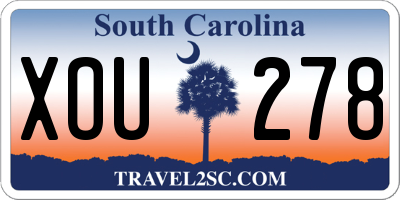 SC license plate XOU278