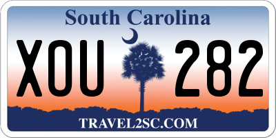 SC license plate XOU282