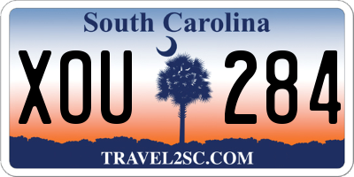 SC license plate XOU284