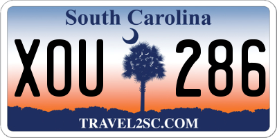 SC license plate XOU286