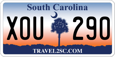 SC license plate XOU290