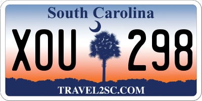 SC license plate XOU298