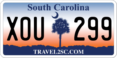 SC license plate XOU299