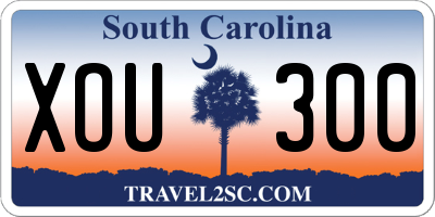 SC license plate XOU300