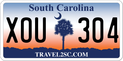 SC license plate XOU304