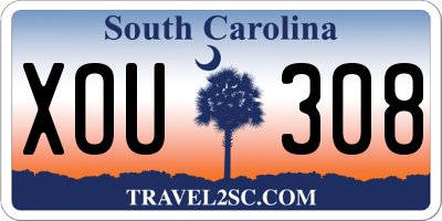SC license plate XOU308
