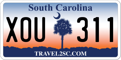 SC license plate XOU311