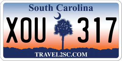 SC license plate XOU317