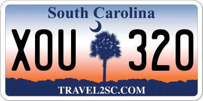 SC license plate XOU320