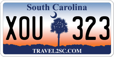SC license plate XOU323