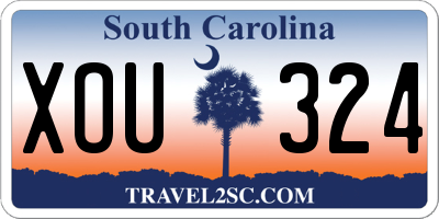 SC license plate XOU324