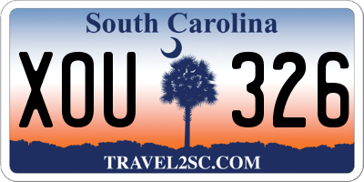 SC license plate XOU326