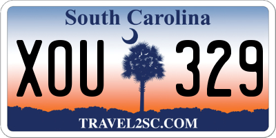 SC license plate XOU329