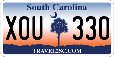 SC license plate XOU330