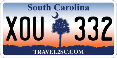 SC license plate XOU332
