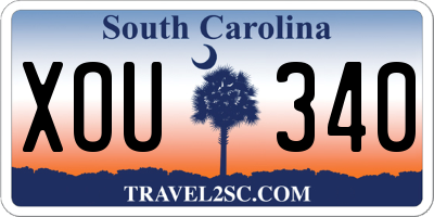 SC license plate XOU340