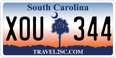 SC license plate XOU344