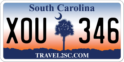 SC license plate XOU346