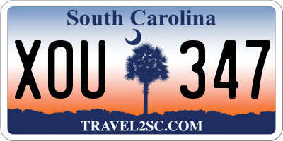 SC license plate XOU347