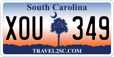 SC license plate XOU349