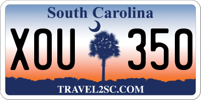 SC license plate XOU350