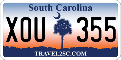 SC license plate XOU355