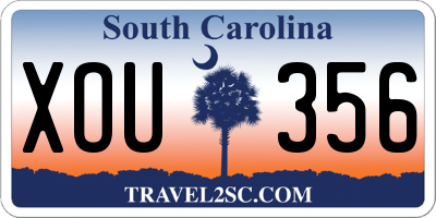 SC license plate XOU356