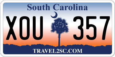 SC license plate XOU357