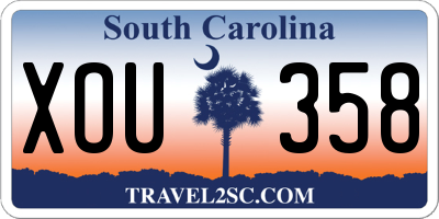 SC license plate XOU358