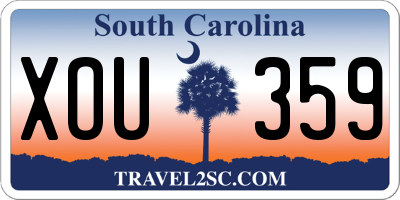 SC license plate XOU359
