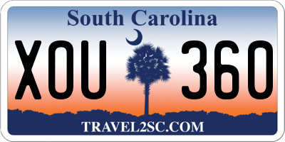 SC license plate XOU360