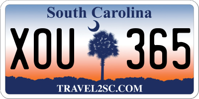 SC license plate XOU365