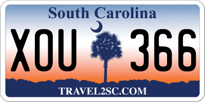 SC license plate XOU366