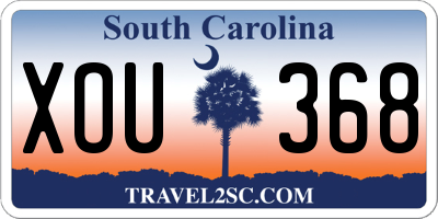 SC license plate XOU368
