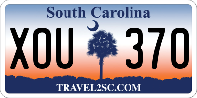SC license plate XOU370