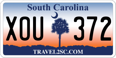 SC license plate XOU372