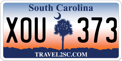 SC license plate XOU373