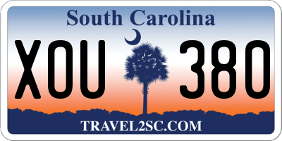 SC license plate XOU380