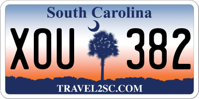 SC license plate XOU382