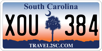 SC license plate XOU384