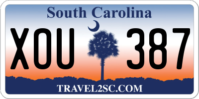 SC license plate XOU387