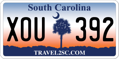 SC license plate XOU392